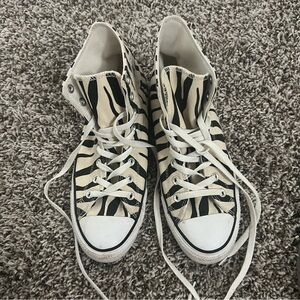 zebra women’s high top converse